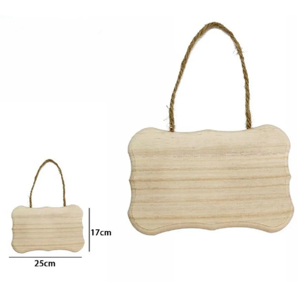 DECORAZIONE IN LEGNO 25 X 17 CM DECOUPAGE DA APPENDERE CON CORDA INSEGNA 68098