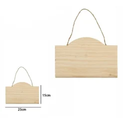 DECORAZIONE IN LEGNO DECOUPAGE DA APPENDERE CON CORDA INSEGNA 25 X 15 CM 74201A