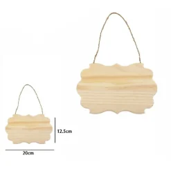 DECORAZIONE IN LEGNO 20X12.5 CM DECOUPAGE DA APPENDERE CON CORDA INSEGNA 74206A