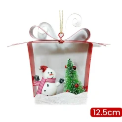 DECORAZIONE NATALIZIA ALBERO DI NATALE APPENDINO PUPAZZO DI NEVE DIM. 12.5CM