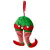 DECORAZIONI DI NATALE GAMBE ELFO RIGHE ADDOBBO PER ALBERO DI NATALE DIM. 15X20H