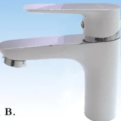 DESIGN MODERNO BAGNO LAVABO RUBINETTO MISCELATORE MONOCOMANDO BIANCO