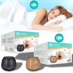 DIFFUSORE AROMI UMIDIFICATORE ULTRASUONI 500ML 12W AROMATERAPIA COLORE LED LUCE TX-8362