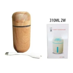 DIFFUSORE AROMI UMIDIFICATORE ULTRASUONI 310 ML 2W USB AROMATERAPIA