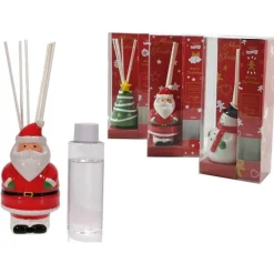 DIFFUSORE DI FRAGRANZE CON BASTONCINI DECORAZIONI NATALIZIE 100 ML MODELLI ASSORTITI