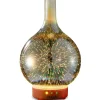 DIFFUSORE OLI VETRO CROMOTERAPIA AROMATERAPIA UMIDIFICATORE 3D ULTRASUONI TIMER