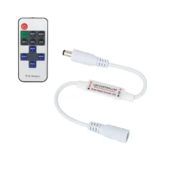 DIMMER + TELECOMANDO 12/24V RF WIRELESS CONTROLLER STRISCIA LED MONOCOLORE RF-01