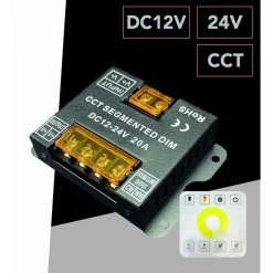DIMMER DRIVER CCT PER STRISCE LED CONTROLLER TELECOMANDO RF DC 12-24V RF-86-CCT