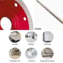 DISCO DIAMANTATO PER PIASTRELLE GRES PORCELLANATO CERAMICA 115 MM X 1.2 MM 07255