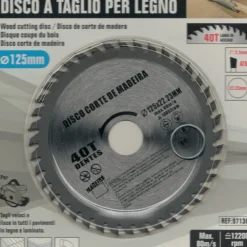 DISCO LAMA PER TAGLI LEGNO 125 MM PER SMERIGLIATRICE 40 DENTI SEGA CIRCOLARE