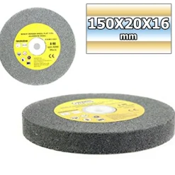 DISCO MOLA DA BANCO PIETRA ABRASIVA OSSIDO ALLUMINIO TIPO FLAT 150X20X16 MM