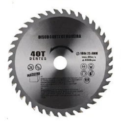 DISCO TAGLIO LEGNO SMERIGLIATRICE ANGOLARE CIRCOLARE SEGA 180X25.4 MM 40 DENTI