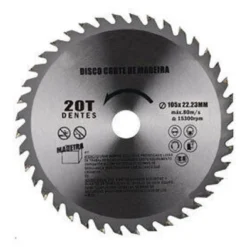 DISCO TAGLIO LEGNO SMERIGLIATRICE ANGOLARE CIRCOLARE SEGA 105X22.23 MM 20 DENTI