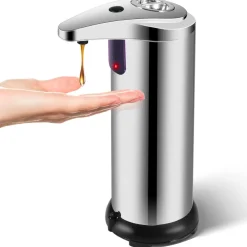 DISPENSER DI SAPONE LIQUIDO AUTOMATICO CON SENSORE EROGATORE SAPONE MANI BAGNO 59385