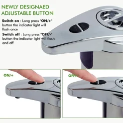 DISPENSER DI SAPONE LIQUIDO AUTOMATICO CON SENSORE EROGATORE SAPONE MANI BAGNO 59385