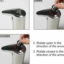 DISPENSER DI SAPONE LIQUIDO AUTOMATICO CON SENSORE EROGATORE SAPONE MANI BAGNO 59385