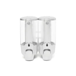 DISPENSER DOPPIO EROGATORE SAPONE MANUALE DOSATORE PROFESSIONALE A MURO 700 ML