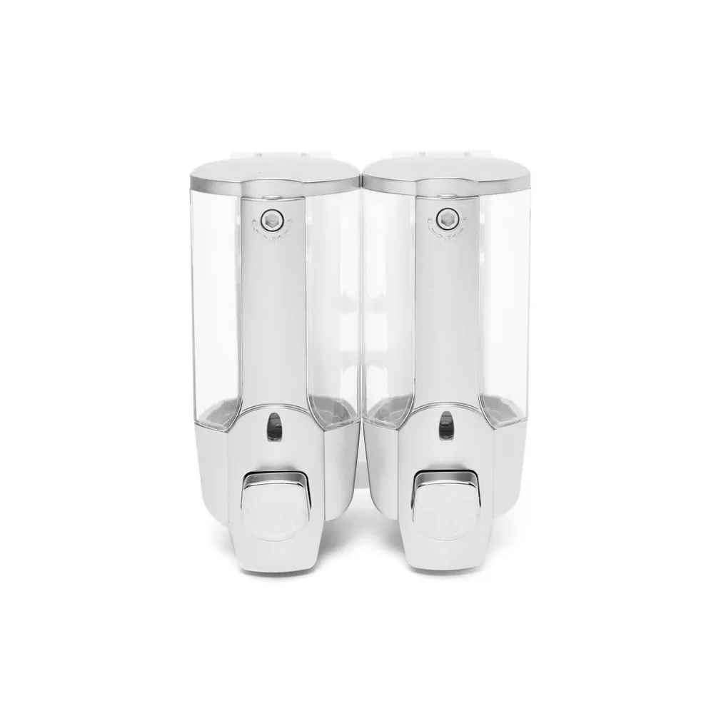 DISPENSER DOPPIO EROGATORE SAPONE MANUALE DOSATORE PROFESSIONALE A MURO 700 ML