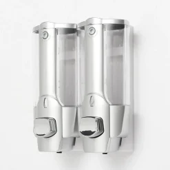 DISPENSER DOPPIO EROGATORE SAPONE MANUALE DOSATORE PROFESSIONALE A MURO 700 ML