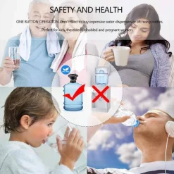 DISPENSER EROGATORE D'ACQUA RUBINETTO CON BASE PER BOCCIONI RICARICABILE USB