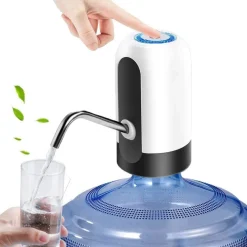 DISPENSER EROGATORE D'ACQUA RUBINETTO ELETTRICO PER BOCCIONI RICARICABILE USB