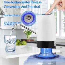 DISPENSER EROGATORE D'ACQUA RUBINETTO ELETTRICO PER BOCCIONI RICARICABILE USB