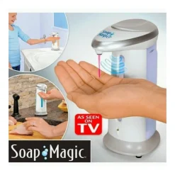 DISPENSER EROGATORE DOSATORE SAPONE AUTOMATICO INFRAROSSI CON FOTOCELLULA