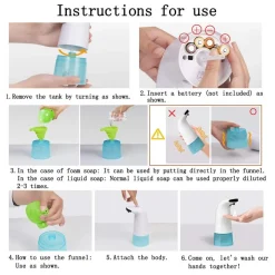 DISPENSER EROGATORE DOSATORE SAPONE AUTOMATICO INFRAROSSI CON FOTOCELLULA 280ML