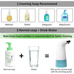 DISPENSER EROGATORE DOSATORE SAPONE AUTOMATICO INFRAROSSI CON FOTOCELLULA 280ML