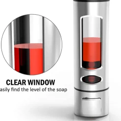 DISPENSER EROGATORE PORTA SAPONE MANUALE DOSATORE PROFESSIONALE A MURO 400ML SIL