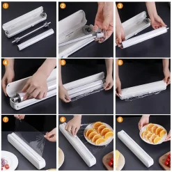 DISPENSER PER PELLICOLA TRASPARENTE ALIMENTI O CARTA ALLUMINIO CON TAGLIERINO