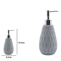 DISPENSER PER SAPONE LIQUIDO GRIGIO LAVORATO ACCESSORI PER ARREDO BAGNO 79950