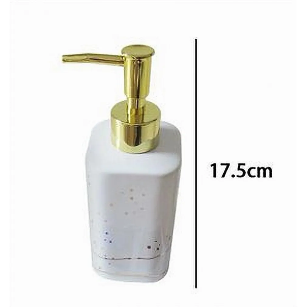 DISPENSER PER SAPONE LIQUIDO ACCESSORIO BAGNO ARREDO BIANCO ORO MACCHIATO 59882