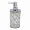 DISPENSER PER SAPONE LIQUIDO ARGENTO CONTEMPORANEO DOSATORE ARREDO BAGNO 59100