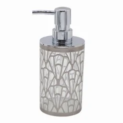 DISPENSER PER SAPONE LIQUIDO ARGENTO CONTEMPORANEO DOSATORE ARREDO BAGNO 59100
