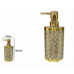 DISPENSER PER SAPONE LIQUIDO ACCESSORIO BAGNO ORO STILE BAROCCO DOSATORE 59103