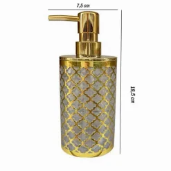 DISPENSER PER SAPONE LIQUIDO ACCESSORIO BAGNO ORO STILE BAROCCO DOSATORE 59103