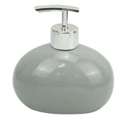 DISPENSER PER SAPONE LIQUIDO CERAMICA GRIGIO DOSATORE MODERNO ARREDO BAGNO 79252