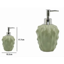 DISPENSER PER SAPONE LIQUIDO VERDE EFFETTO CACTUS ACCESSORIO ARREDO BAGNO 79933