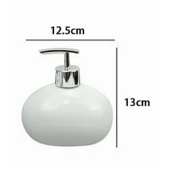 DISPENSER PER SAPONE LIQUIDO CERAMICA BIANCO DOSATORE MODERNO ARREDO BAGNO 79244