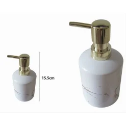 DISPENSER PER SAPONE LIQUIDO ACCESSORI ARREDO BAGNO DOSATORE EFFETTO MARMO 59885
