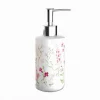 DISPENSER PER SAPONE LIQUIDO CON FIORI ACCESSORIO PORTASAPONE ARREDO BAGNO 69917