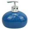 DISPENSER PER SAPONE LIQUIDO IN CERAMICA BLU DOSATORE MODERNO ARREDO BAGNO 79256