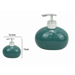 DISPENSER PER SAPONE LIQUIDO CERAMICA VERDE DOSATORE MODERNO ARREDO BAGNO 79264