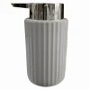 DISPENSER PORTA SAPONE LIQUIDO ACCESSORI ARREDO BAGNO GRIGIO DECORO PLISSÈ 59089