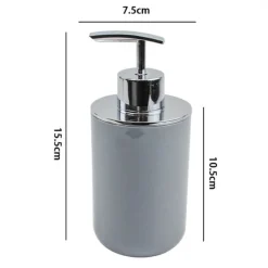 DISPENSER PORTA SAPONE LIQUIDO GRIGIO CHIARO PER RICAMBIO ACCESSORI BAGNO 69469