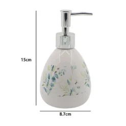 DISPENSER PORTA SAPONE LIQUIDO FIORI FOGLIE PORTASAPONE ACCESSORIO BAGNO 87049