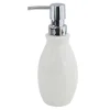 DISPENSER PORTA SAPONE LIQUIDO IN ABS BIANCO PELLE ARREDO DA BAGNO ELEGANTE 87786