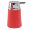 DISPENSER PORTA SAPONE LIQUIDO ACCESSORI ARREDO DA BAGNO ROSSO IN PLASTICA 69941