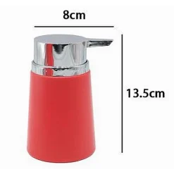 DISPENSER PORTA SAPONE LIQUIDO ACCESSORI ARREDO DA BAGNO ROSSO IN PLASTICA 69941